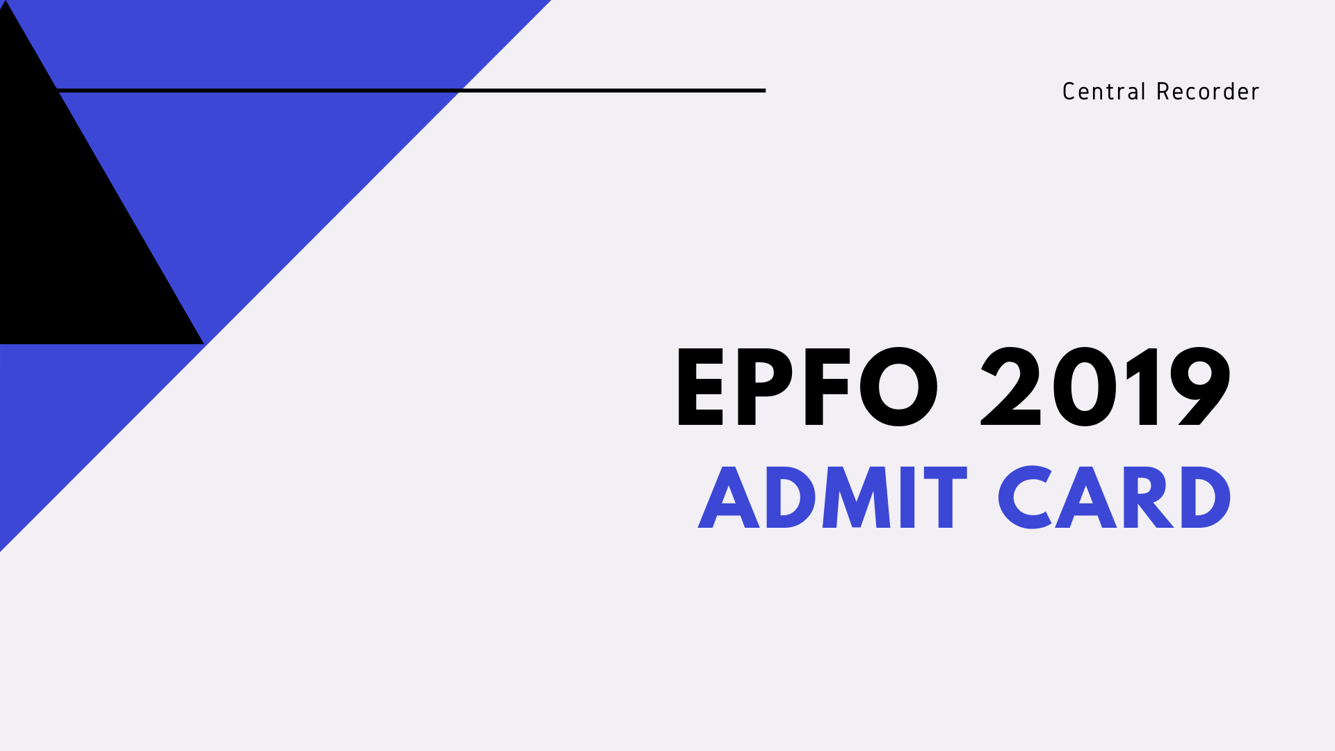 EPFO 2019
