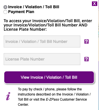 New Jersey E-ZPass Toll Bill Payment Process