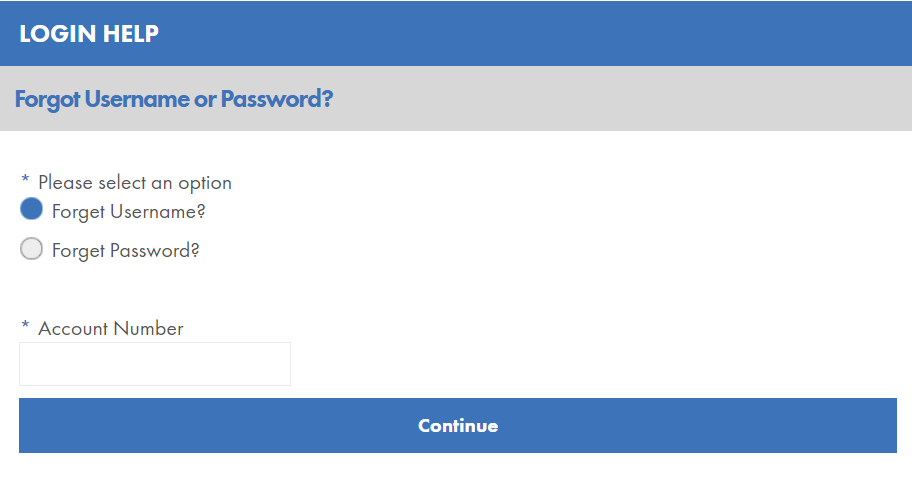 reset username or password
