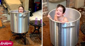 After losing access to water, a mother of five must melt snow in a crawfish pot just so her children could bathe.