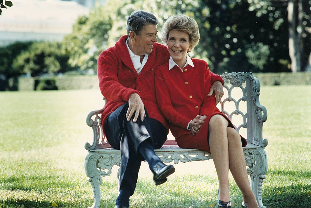  Former U.S. President Ronald Reagan and First Lady Nancy Reagan share a moment in this undated file photo. Reagan turns 93 on February 6, 2004. | Source: Getty Images