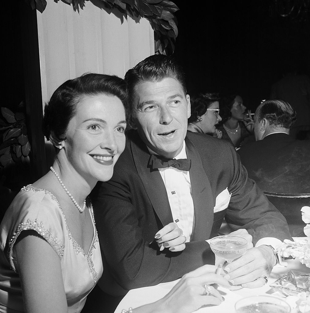 Ronald Reagan and Nancy (Davis) Reagan attending the wedding of Jack Bennys daughter Joan, March 9, 1954, California, Los Angeles.| Source: Getty Images