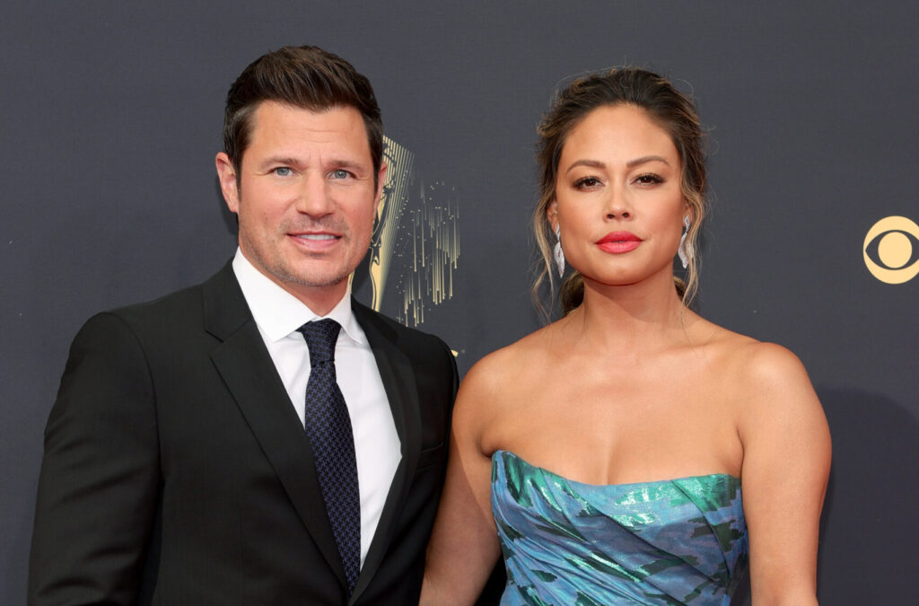 Nick and Vanessa Lachey at the 2021 Emmy Awards