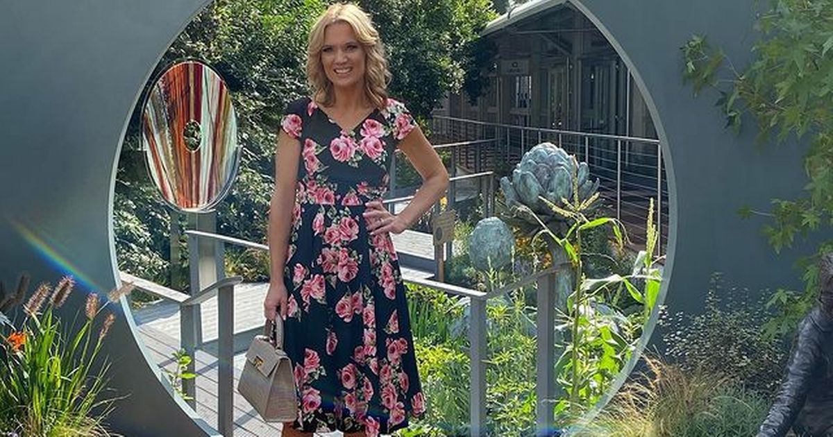 GMB beauty Charlotte Hawkins thrills fans in floral dress at Chelsea Flower Show
