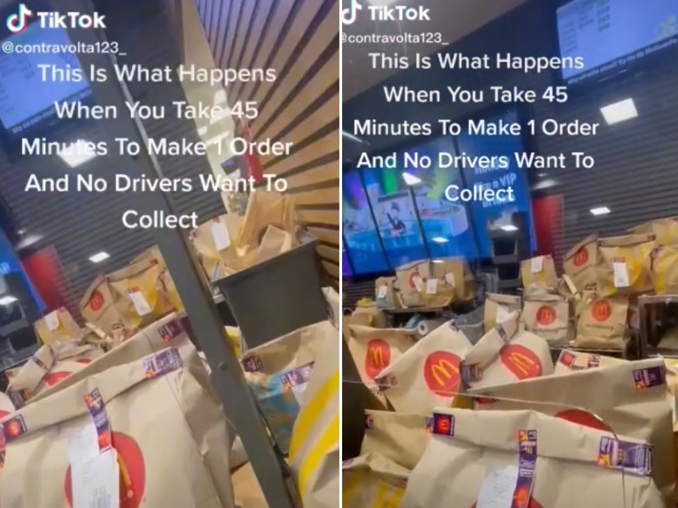 TikTok of a McDonald’s struggling to deal with orders sparks debate about delivering fast food