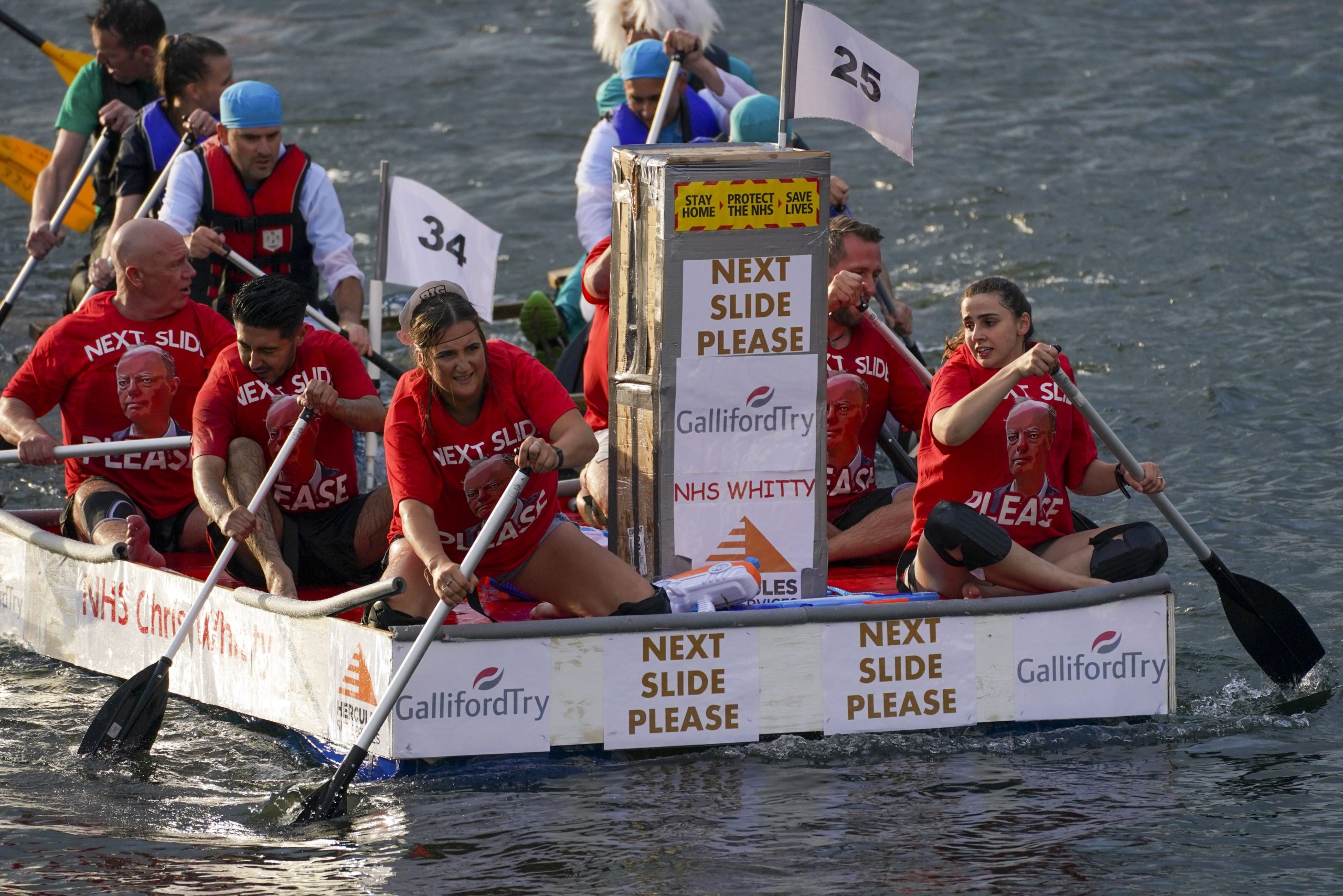 Chris Whitty and key workers honoured in ‘superhero’ charity raft race
