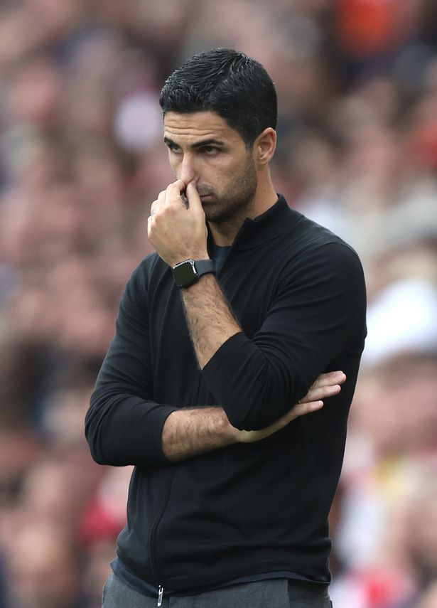 LONDON, ENGLAND - SEPTEMBER 11: Manager of Arsenal Mikel Arteta reacts during the Premier League match between Arsenal and Norwich City at Emirates Stadium on September 11, 2021 in London, England. (Photo by Julian Finney/Getty Images)