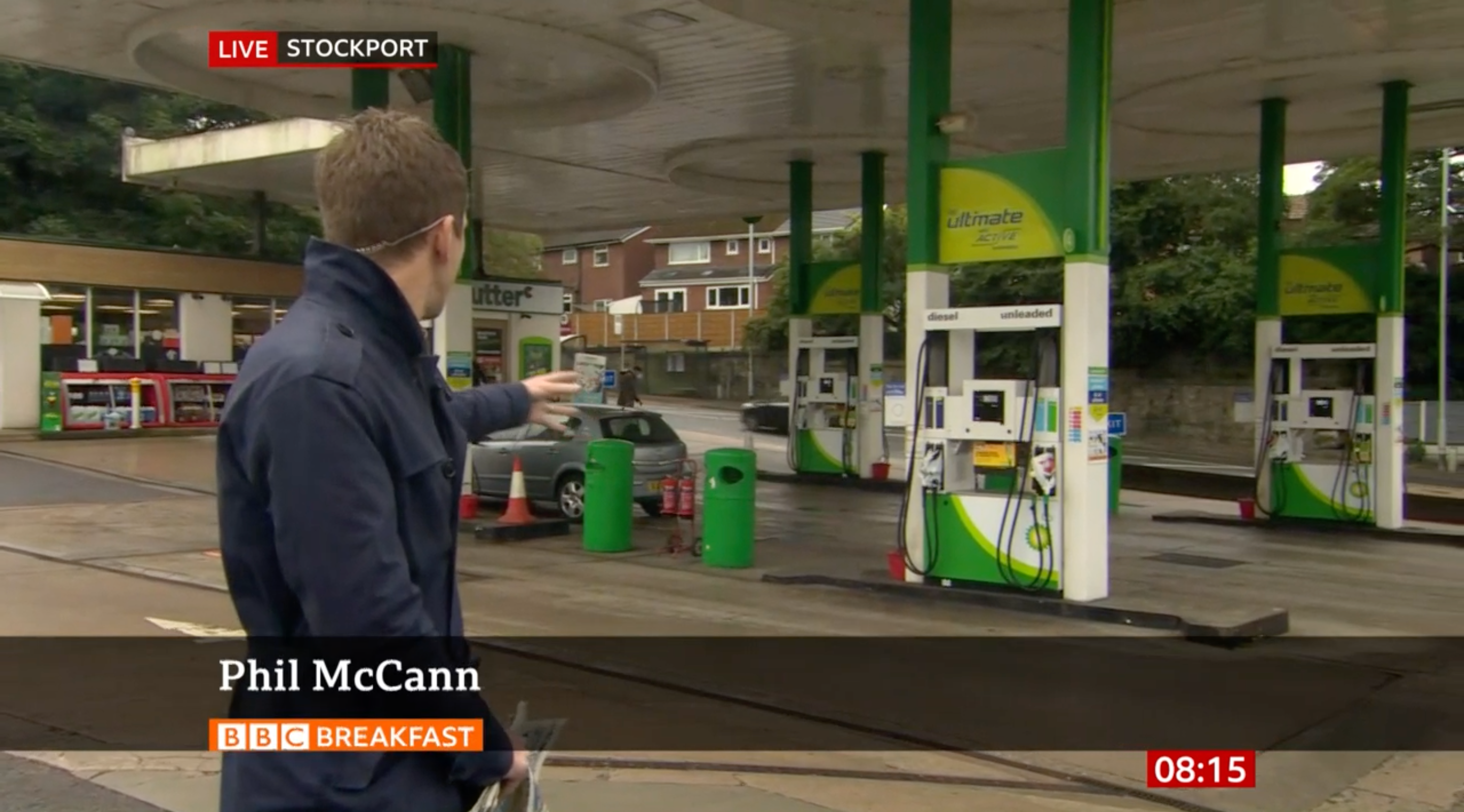 A journalist named Phil McCann covered the petrol shortage and people can’t stop laughing