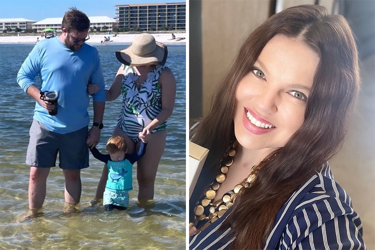 Duggar rebel cousin Amy poses in a swimsuit as she continues to defy strict family dress code amid nasty feud