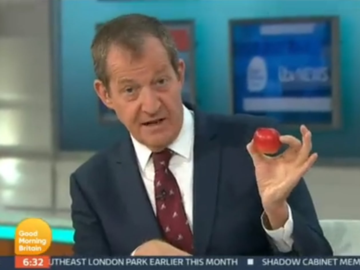 Alastair Campbell claims apples are now ‘wrinkly and soft’ because of Brexit