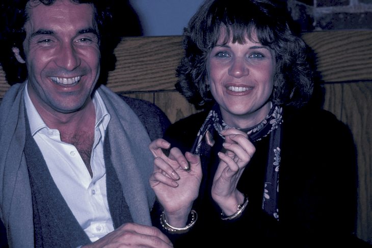 Bill Hudson and Cindy Williams during "Hysterical" Wrap Party at Sagebrush Casita Restaurant in Los Angeles, California, on February 1, 1982. | .