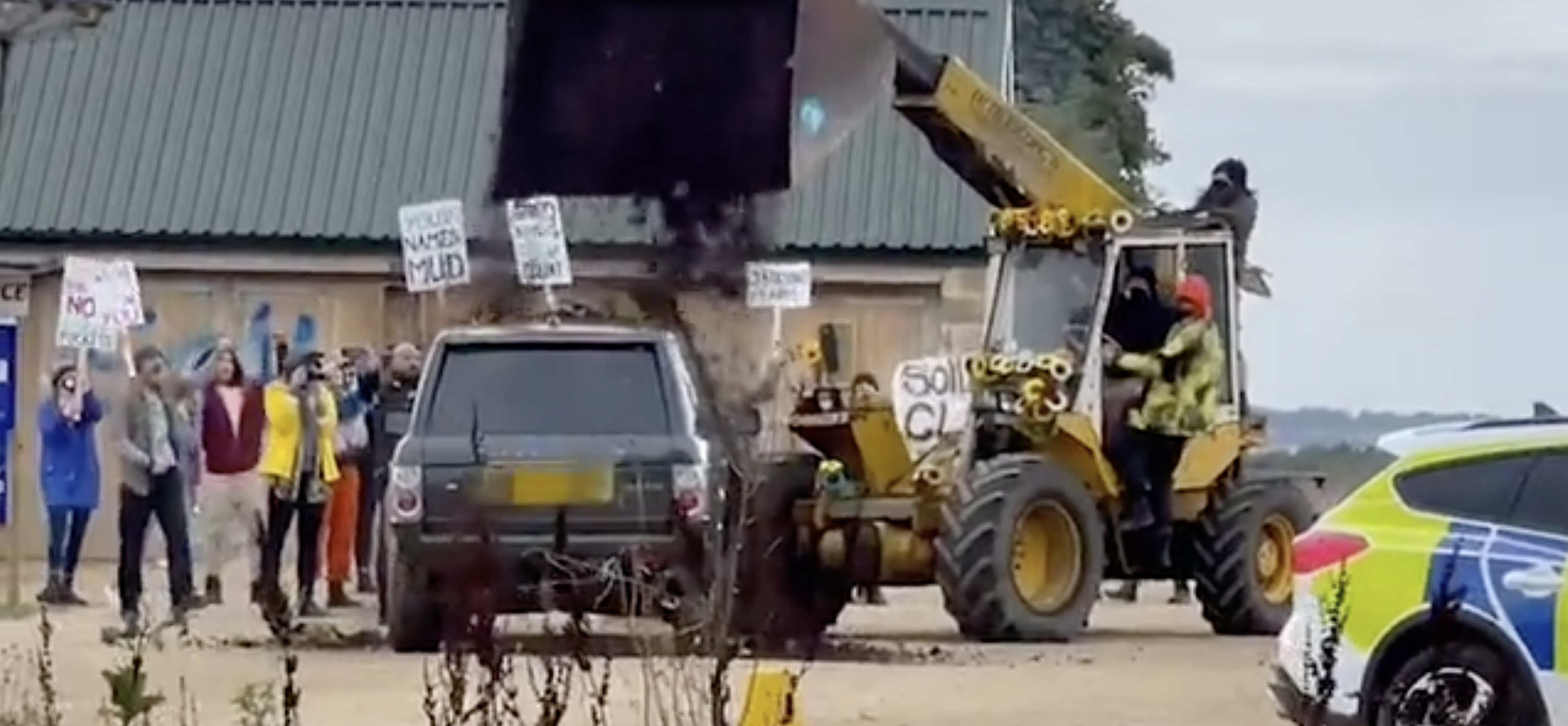 ‘Eco protesters’ dump three-tonnes of compost on Jeremy Clarkson’s Range Rover – but it’s not all as it seems