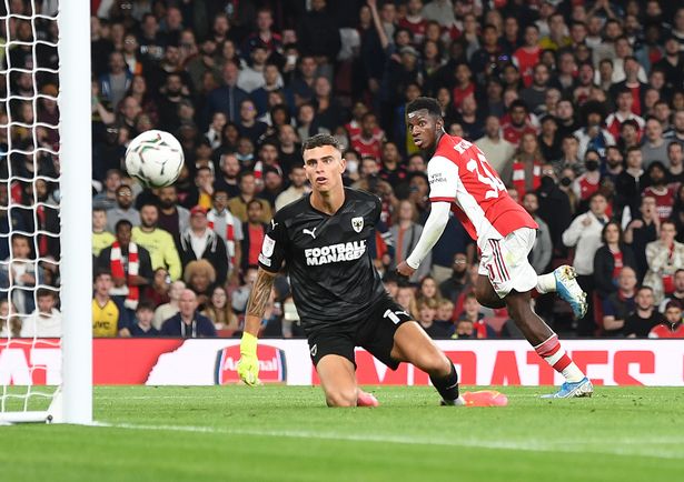 Nketiah found the net with the audacious flick