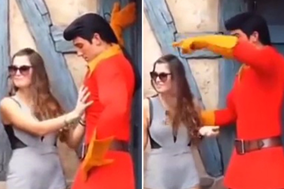 Awkward moment woman gets booted from Disneyland for ‘inappropriately touching’ Gaston