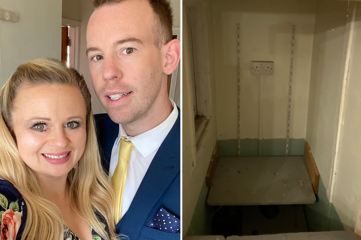 Couple discover a secret room hidden behind a wall in their house and give it a stunning transformation for just £45