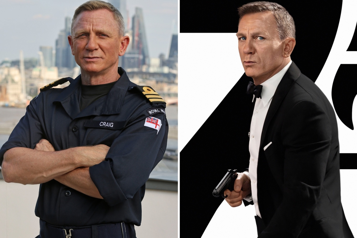 Daniel Craig proudly wears Royal Navy uniform after being made honorary Commander