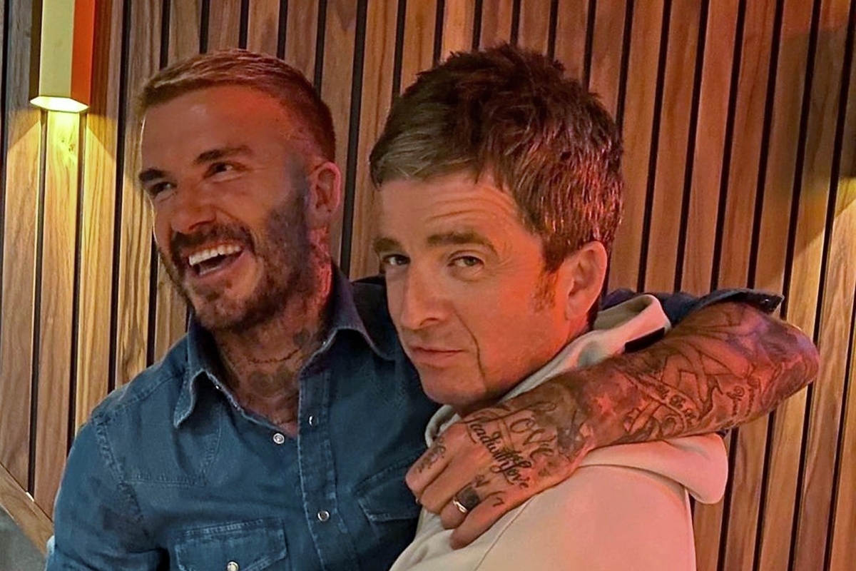 David Beckham teases Noel Gallagher over football rivalry as they unite for rock star’s new film