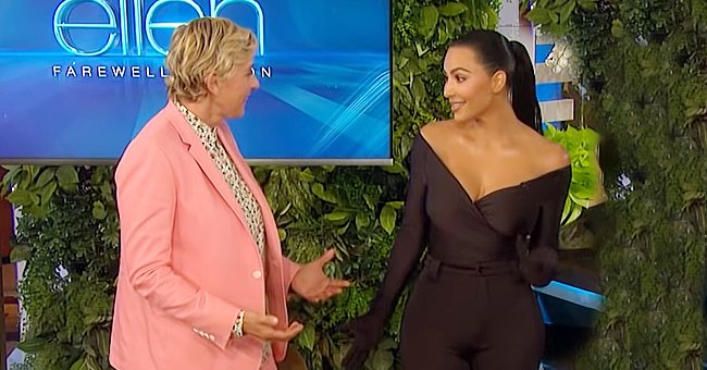 Jimmy Kimmel presents Ellen DeGeneres with Kim Kardashian as her talk show’s season premiere episode airs