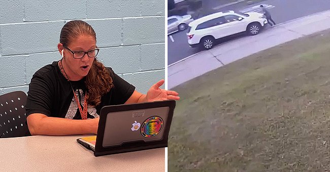 In a shocking video, a lady New Jersey teacher leaps into a moving SUV to rescue children on a sidewalk.