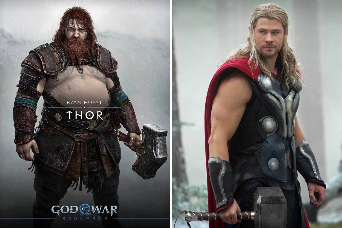 God of War’s Thor has gamers fuming – as they compare ‘chunky Viking’ to ripped Chris Hemsworth