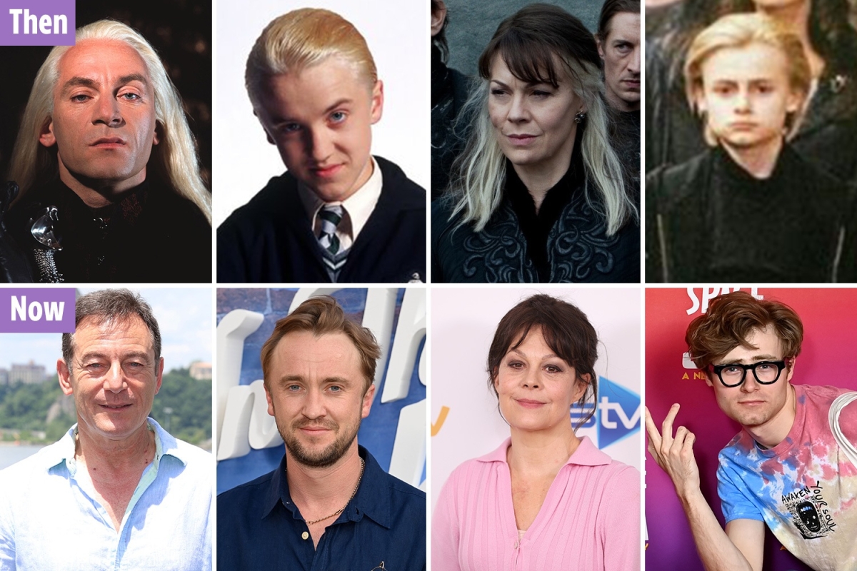 Harry Potter Malfoy family cast then and now