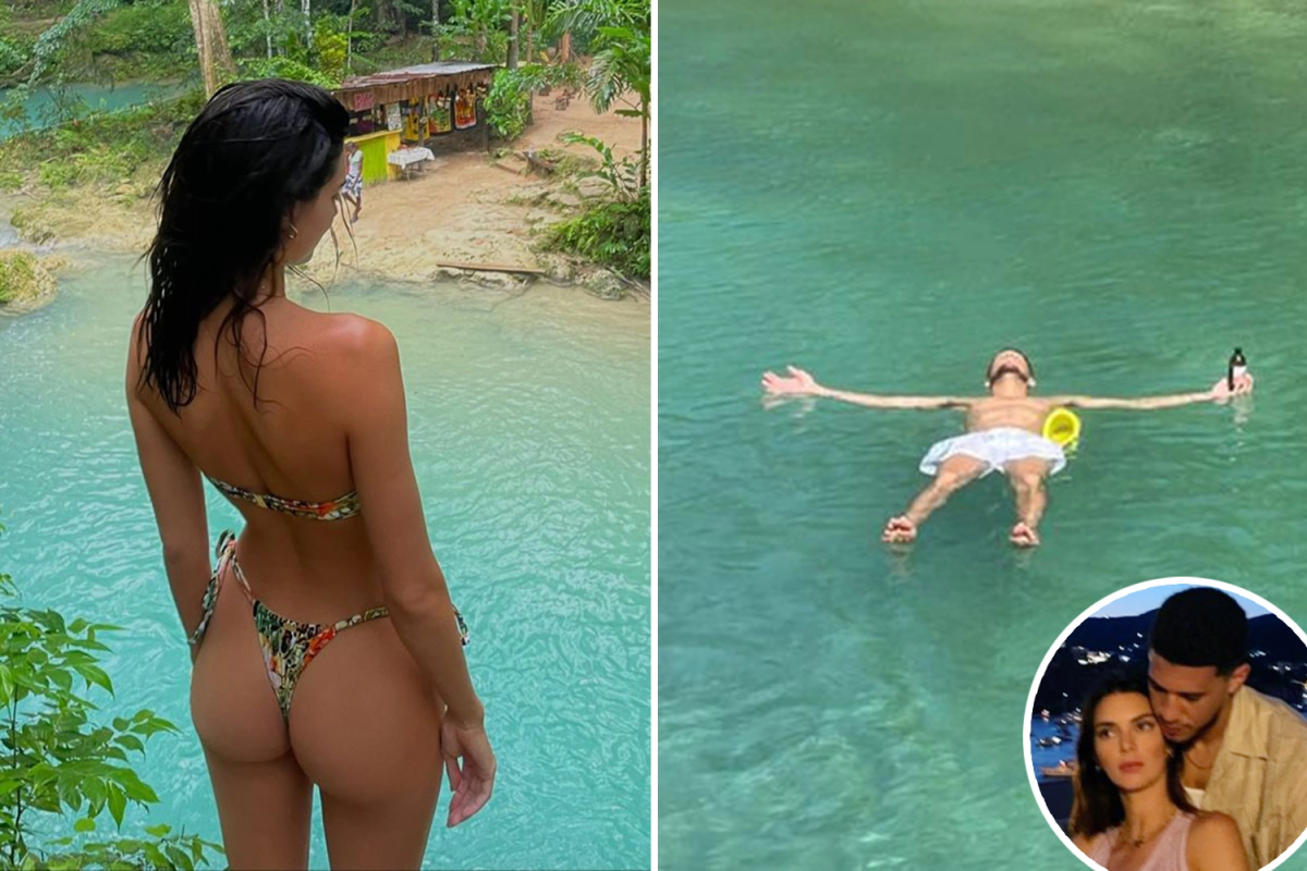 Kendall Jenner stuns in tiny floral bikini while on tropical vacation with boyfriend Devin Booker