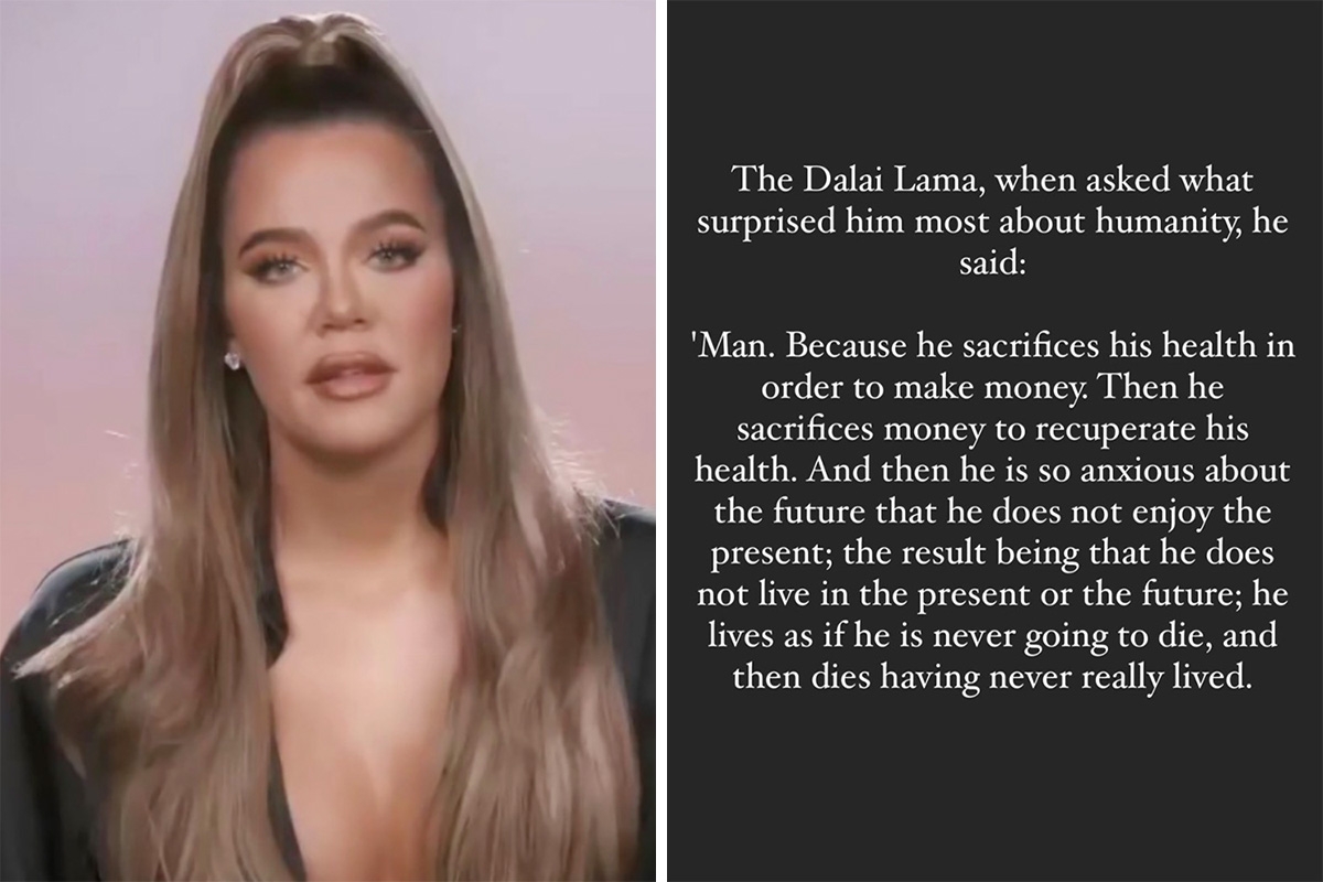 Khloe Kardashian posts quote about ‘enjoying the present’ after being ‘banned’ from the Met Gala for being ‘too C-list’