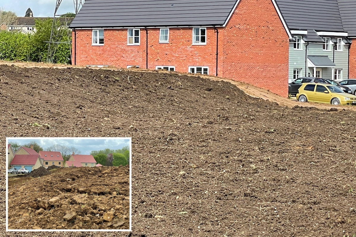 Locals furious after 8ft pile of MUD left next to their homes floods their gardens and spoils their views