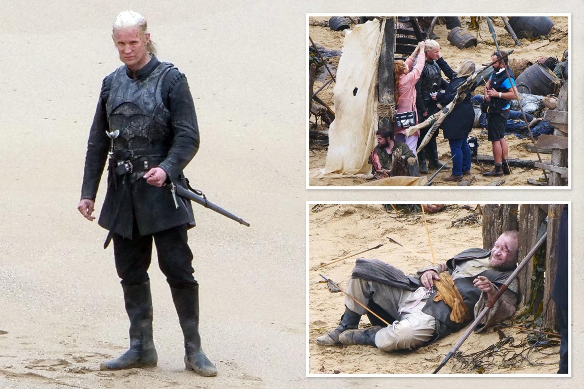 Matt Smith shows off peroxide blonde hair filming Game of Thrones prequel House of the Dragon