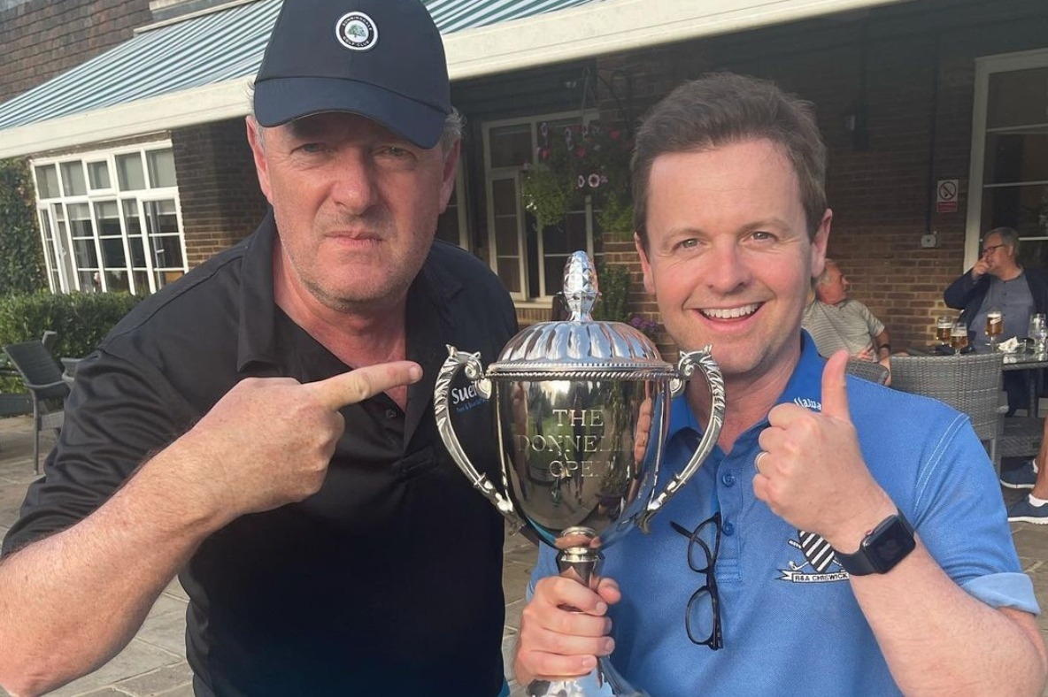 Piers Morgan’s swipe at ‘insufferable’ Dec Donnelly as they go head to head on the golf course after awards rivalry