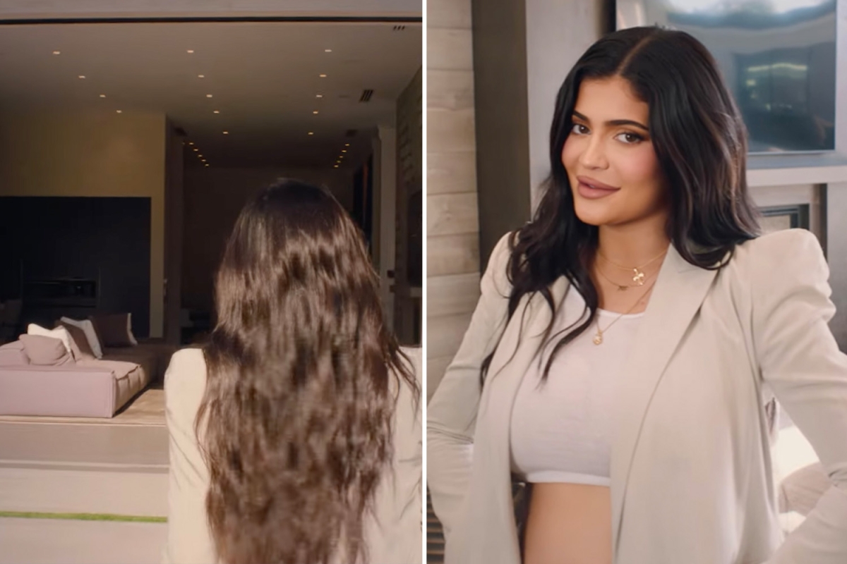 Pregnant Kylie Jenner shows off baby bump in crop top and takes fans on tour of MASSIVE $36M LA mansion in Vogue video