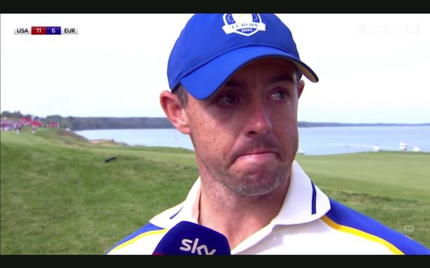 Rory McIlroy being interviewed