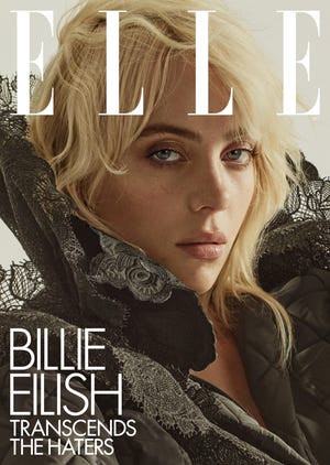 Singer Billie Eilish appears on the cover of Elle's October issue. Eilish told the outlet that dyeing her hair blonde was a significant change for her, both personally and professionally.