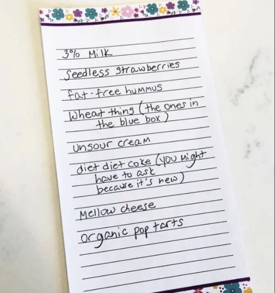 Wife Gets Revenge On Lazy Husband With Genius Shopping List