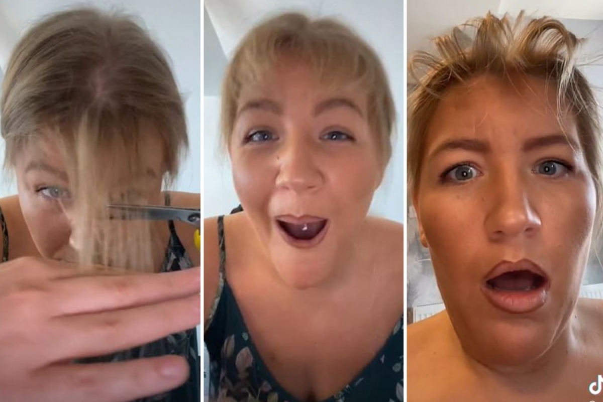Woman mortified after DIY fringe cut goes badly wrong leaving her looking like ‘Simon from the Inbetweeners’