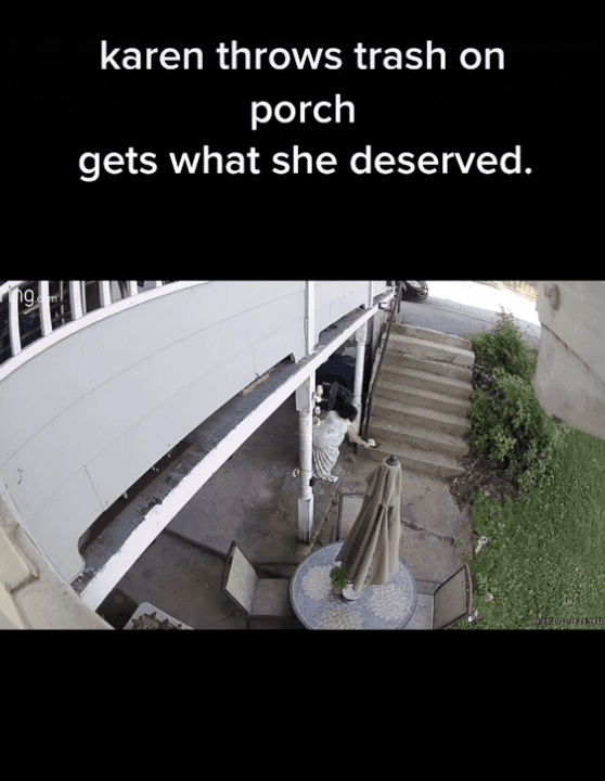 Woman Went Viral on the Internet After She Throws Trash on Neighbor’s Porch and Gets What She Deserves