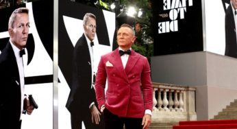 Twitter Reacts To Daniel Craig’s Pink Velvet Jacket, from a bespoke shop in Mayfair, London.