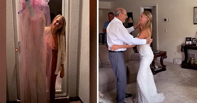 Bride Flies Over 600 Miles To Dance With Her Grandpa On Wedding Day!!