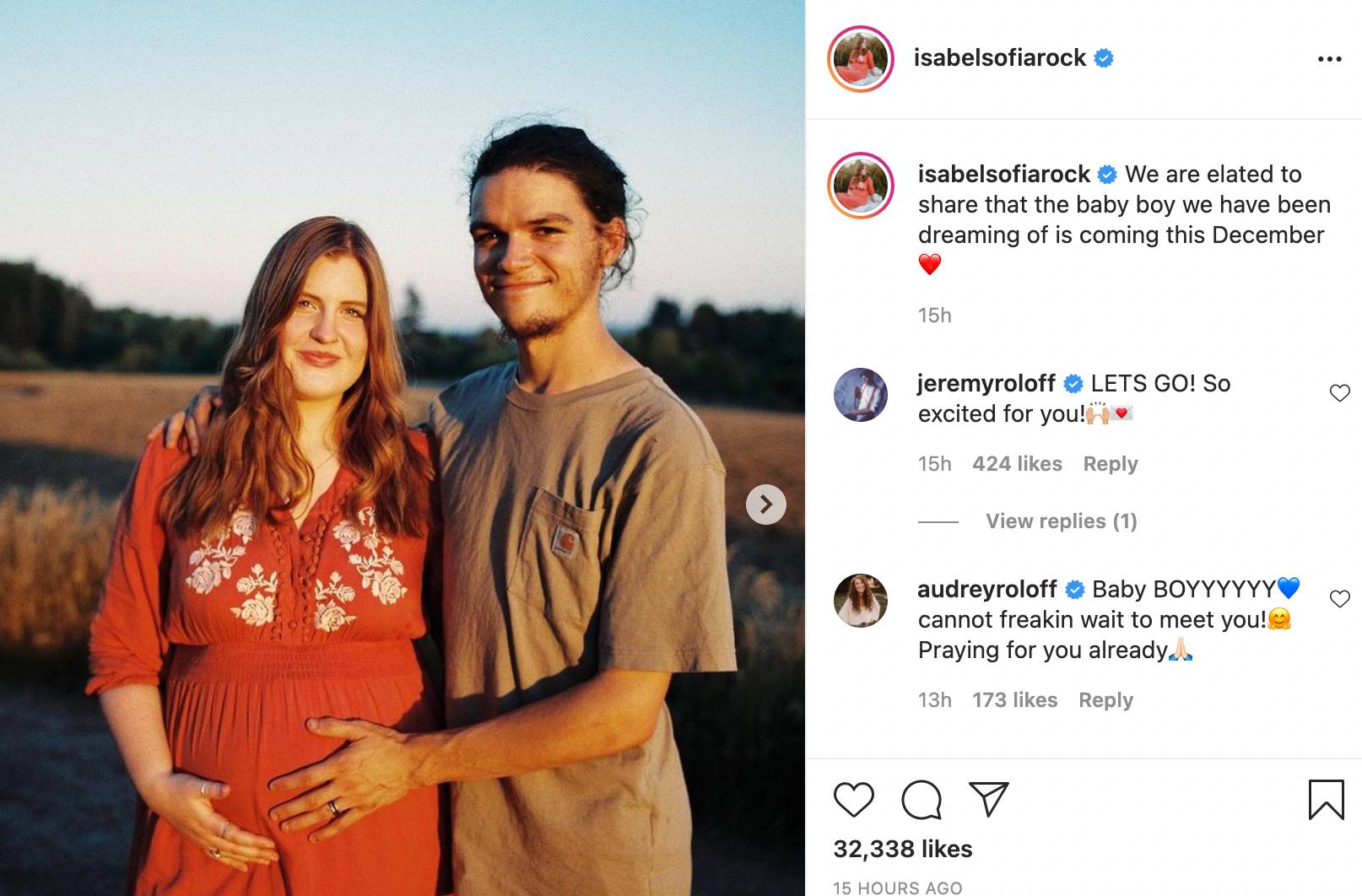 Jacob Roloff And Isabel Roloff Are Molly & Joel Silvius Closest To The Newly Wed?