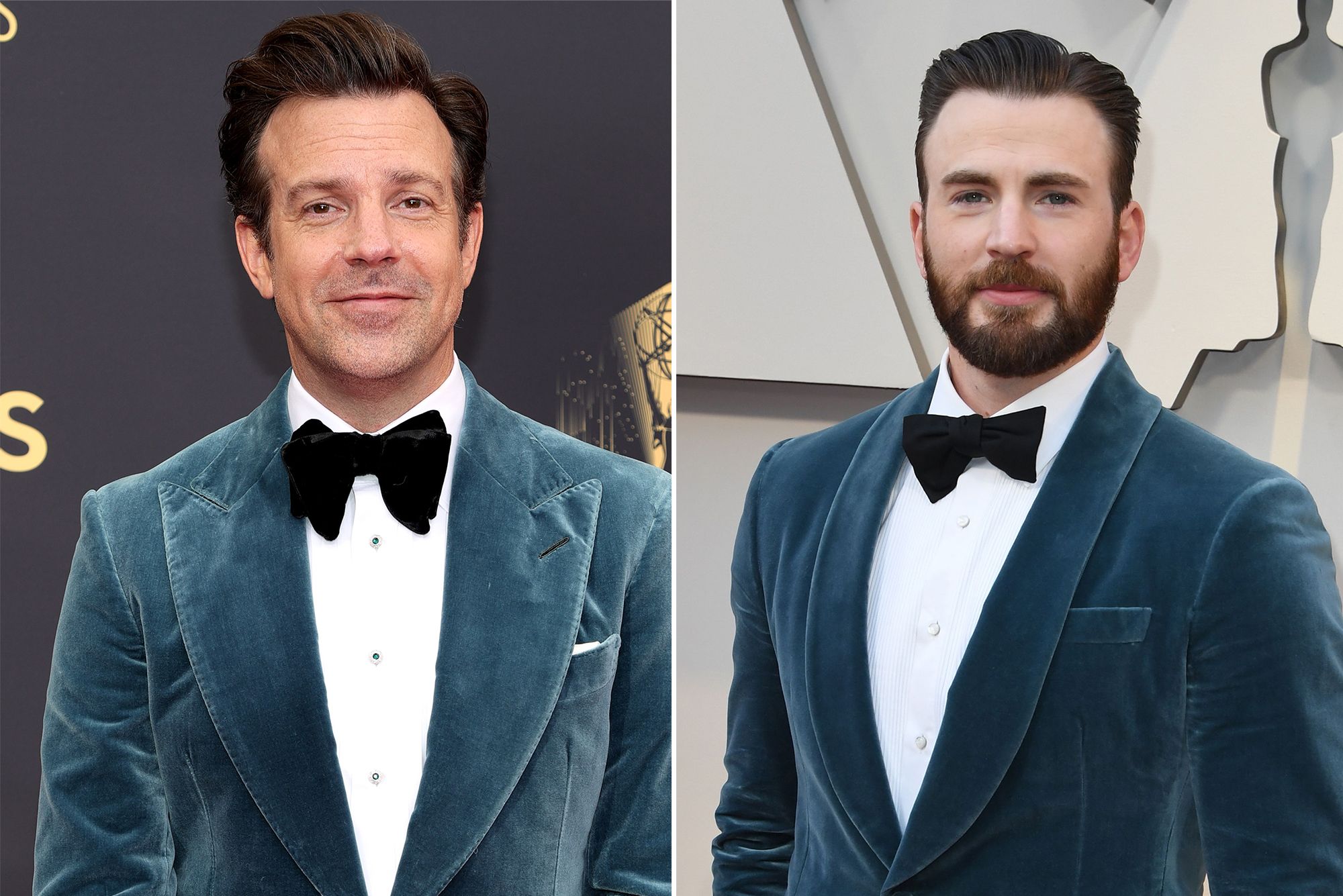 Jason Sudeikis Emmy 2021 Outfit Double With Chris Evans Look in 2019!