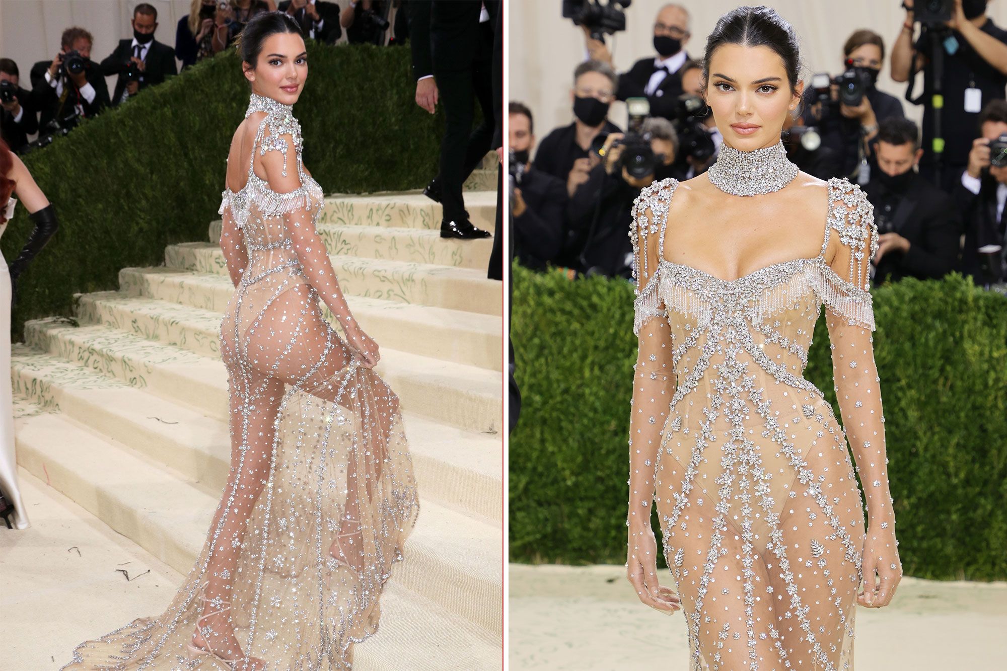 Kendall Jenner On Her Hands And Knees At Met Gala