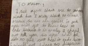 Mom Gets an Irate Letter from Her 7-Year-Old Daughter for Disturbing Her TV Time