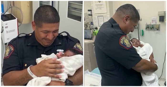 New Jersey Police Officer Displayed Courage and Presence of mind by Saving a 1-Month-Old Baby Thrown from a 2nd Floor of a New Jersey Building.