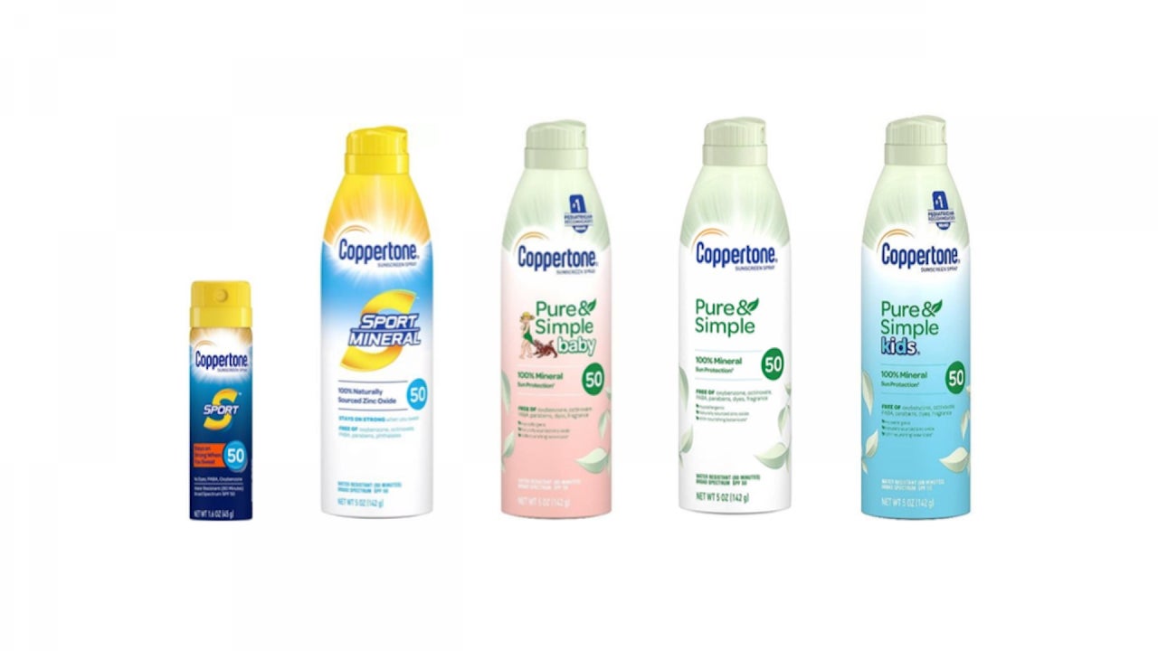 Coppertone Voluntarily recalls 5 sunscreen sprays due to the presence of benzene