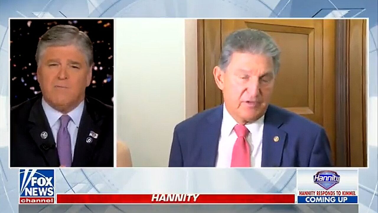 Hannity Calls Senator Joe Manchin a ‘Liberal Democrat’ (Video)