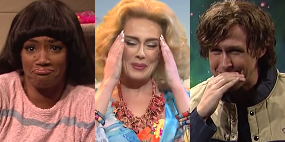 Cast Members of “SNL” and the Hosts on Breaking Character