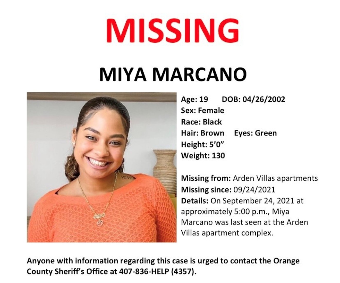 As The Miya Marcano Autopsy is Still Underway Her Family Says Their Lives Have been Changed And That They Won’t Leave Without Her.