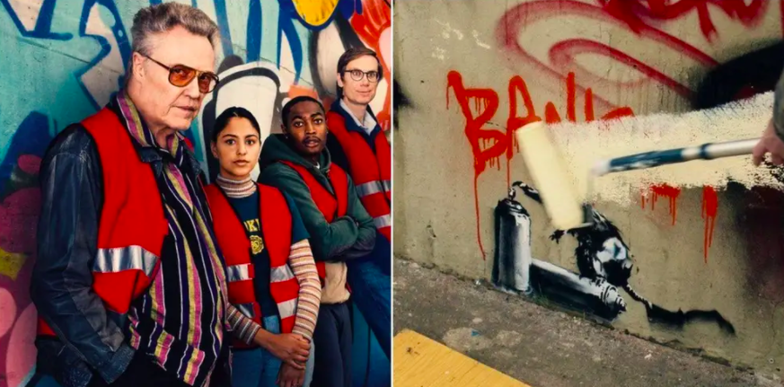 Christopher Walken paints over original Banksy mural