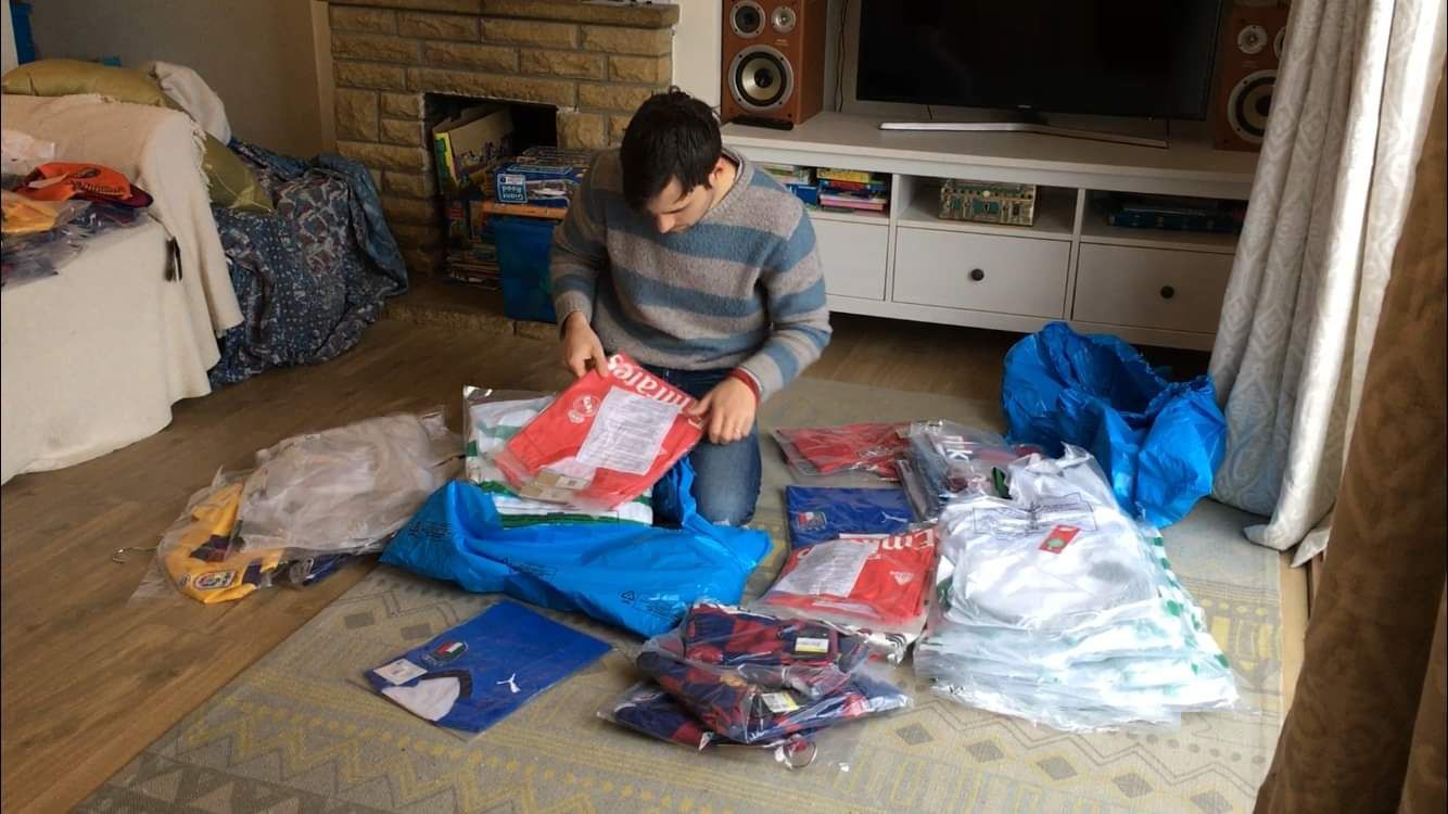 Football fans donate kit for disadvantaged kids’ Christmas presents