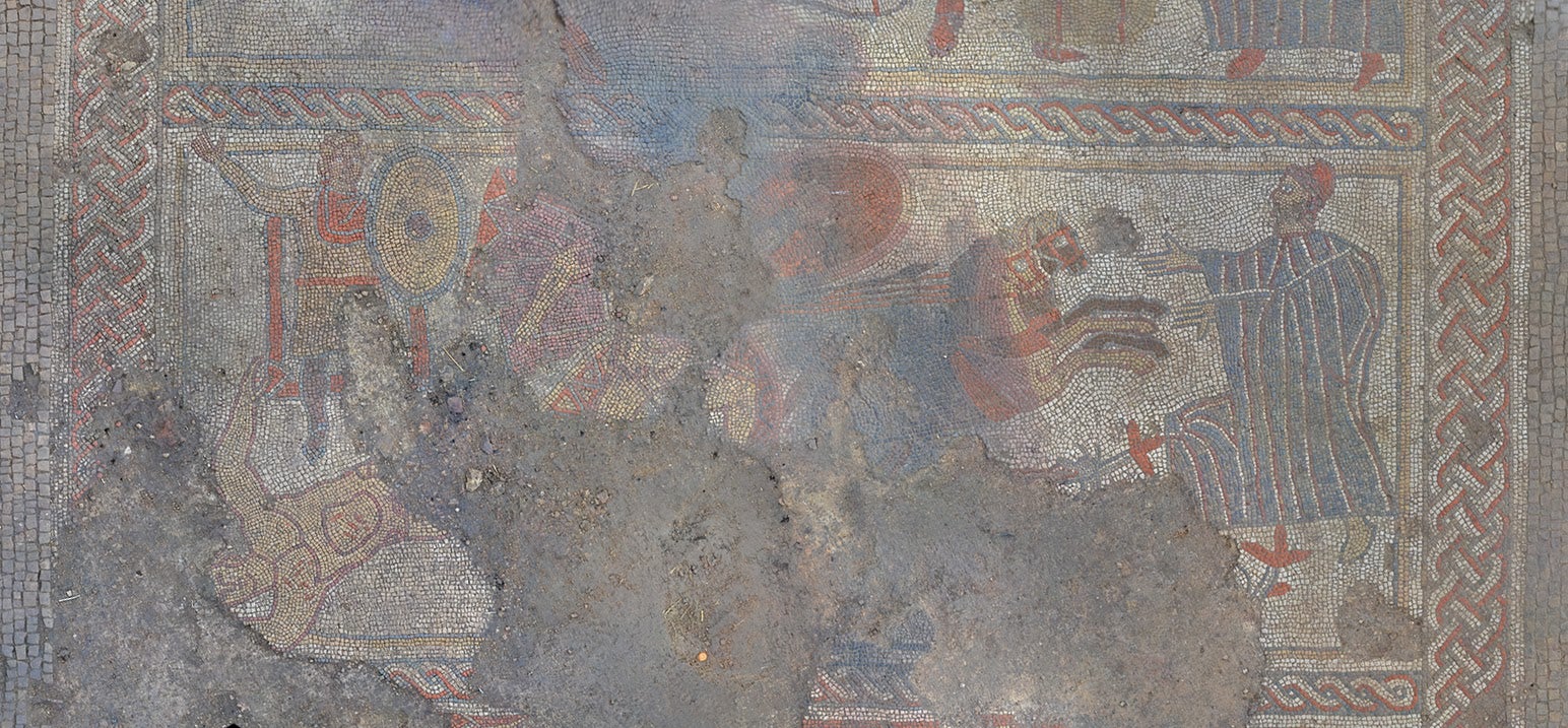 Roman villa mosaic uncovered in farmer’s field given protected status